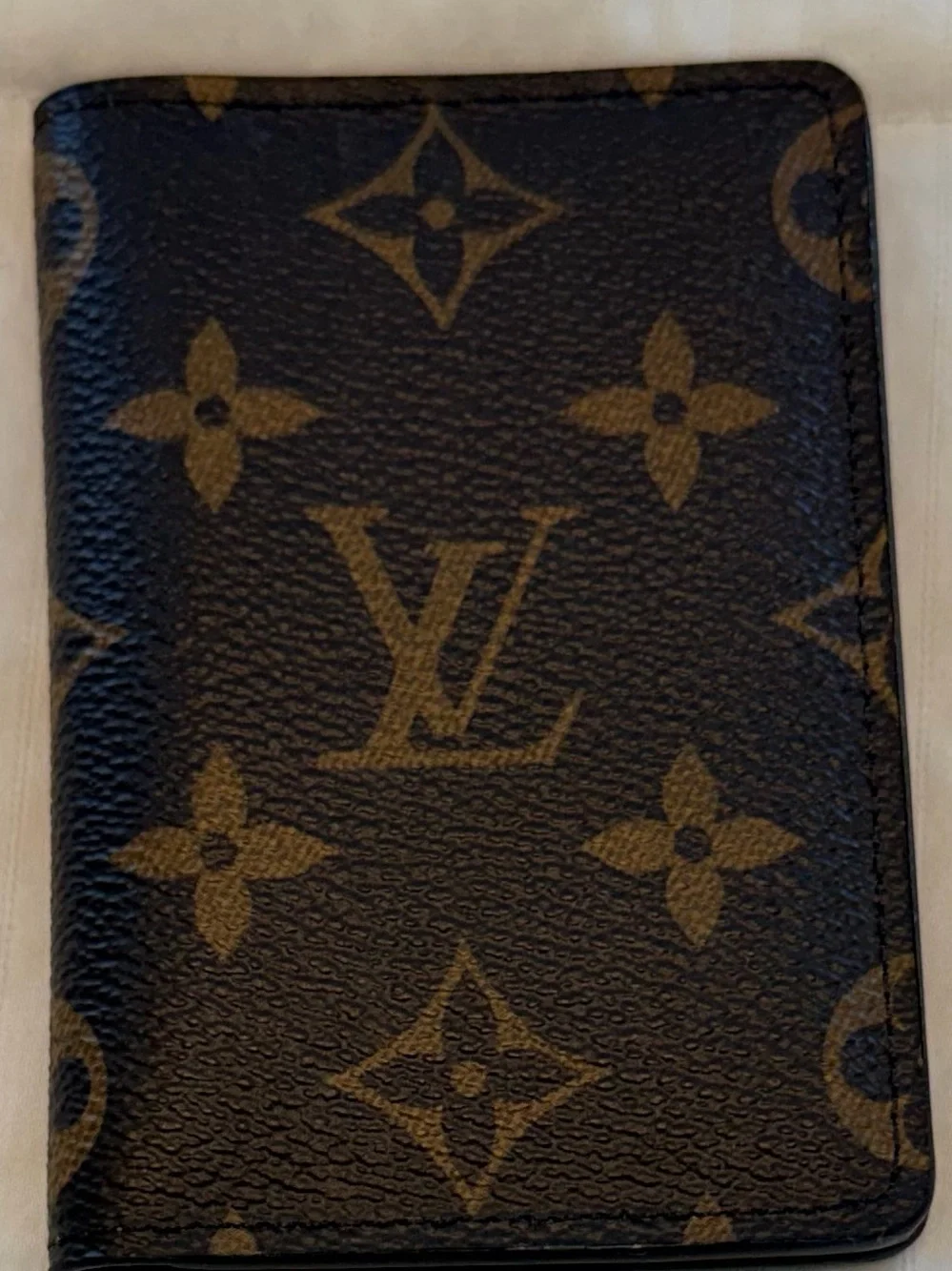 Louis Vuitton Monogram Card Holder in Dark Brown and Tan